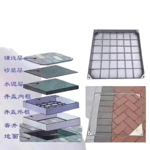 不銹鋼方形井蓋圖片，不銹鋼隱形井蓋圖片，不銹鋼裝飾井蓋圖片