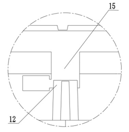 檢查井蓋防墜裝置局部剖面圖標(biāo)引序號(hào)說明