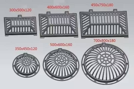 球墨鑄鐵溢流井蓋，鑄鐵溢流井蓋 